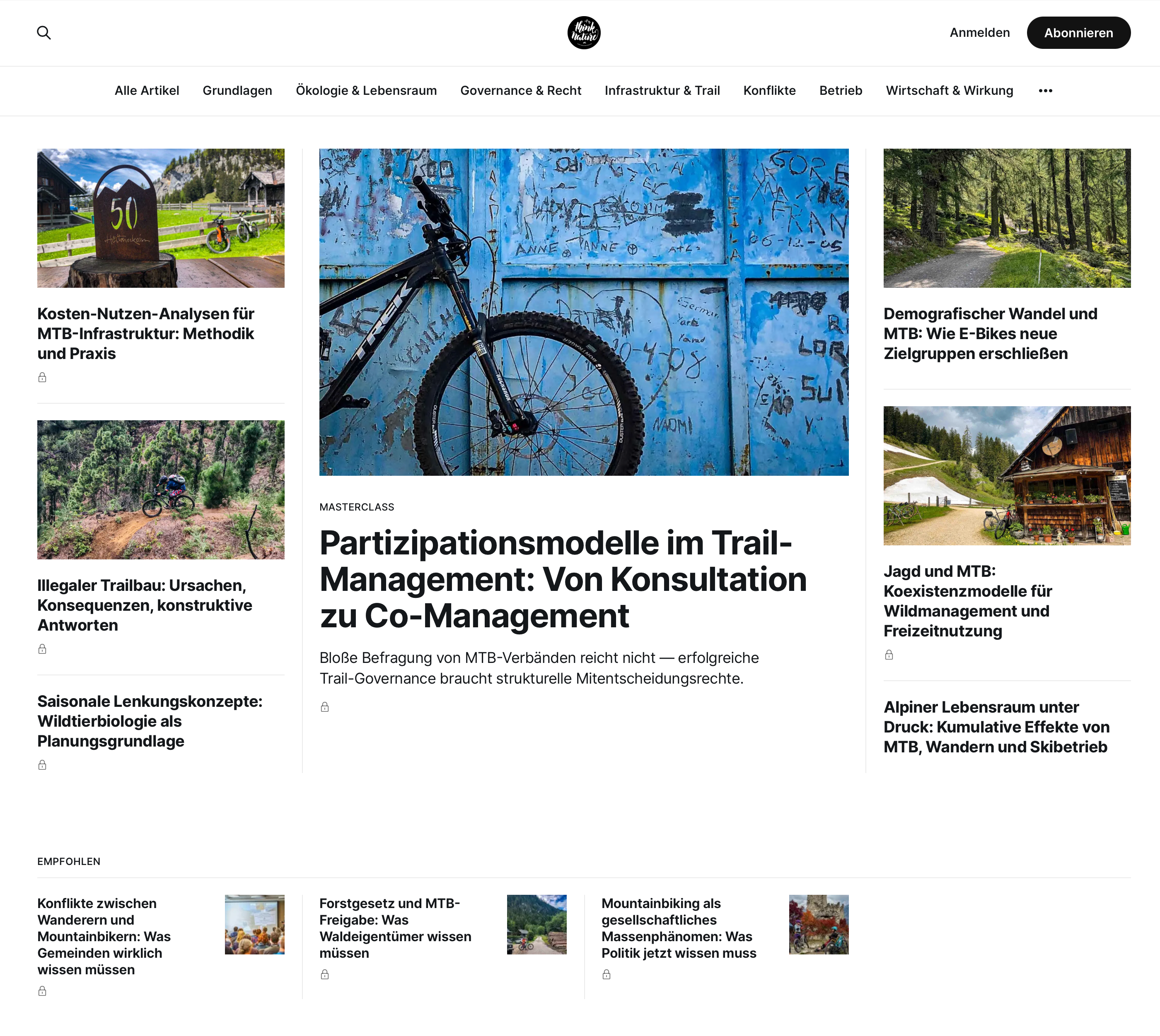 AMBI Wissen mit Kategorien, Artikeln und Masterclass-Inhalten